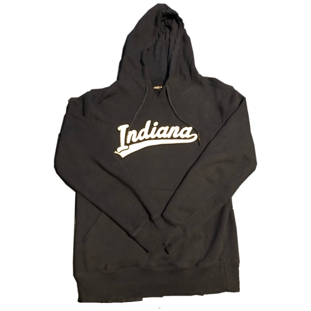 Small State of Mind Indiana Navy Blue Mens/Womens Hoodie